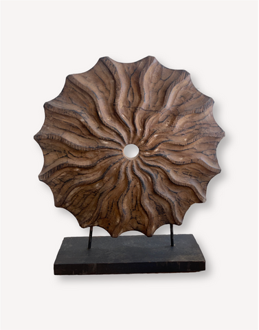 Wooden solar stand